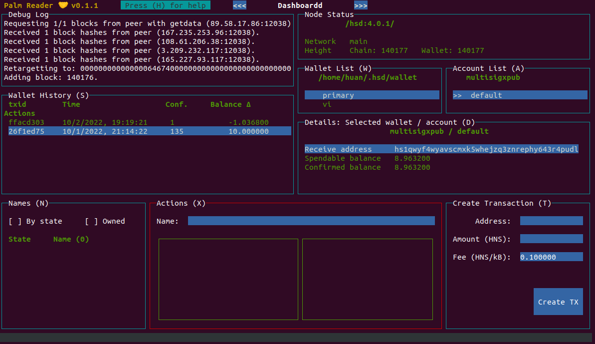Giao diện Palm Reader v0.1.1 trên Ubuntu