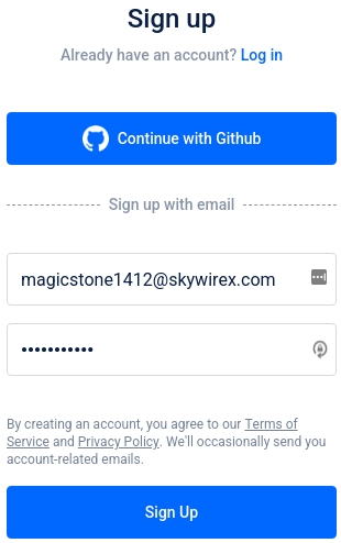 Đăng kí ở namebase.io