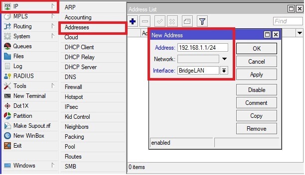 NAT Router Miktrotik để kết nối Internet
