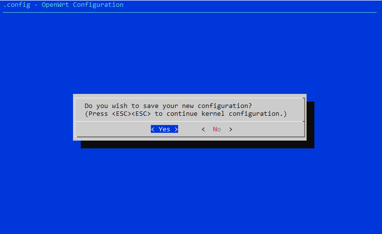 Lưu thiết lập cấu hình build firmware