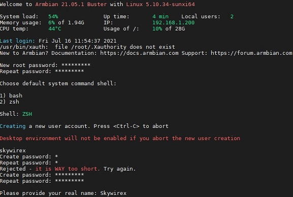 Tạo user mới sau khi login SSH với tài khoản root